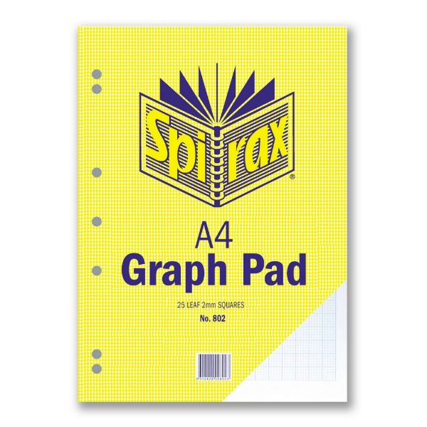 Picture of SPIRAX 802 GRAPH PAD 2MM A4 25 LEAF