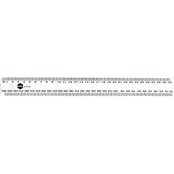 Picture of MARBIG RULER CLEAR PLASTIC