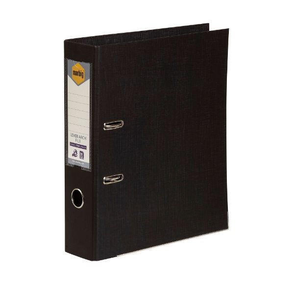 Picture of LEVER ARCH FILE MARBIG A4 PE BLACK