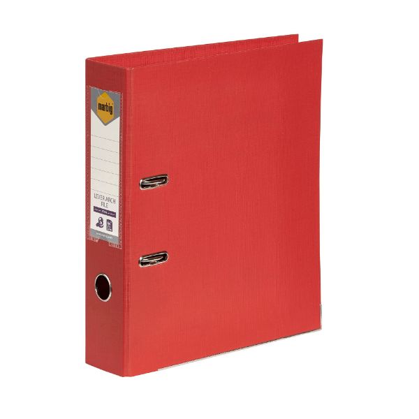 Picture of LEVER ARCH FILE MARBIG A4 PE BRIGHT RED
