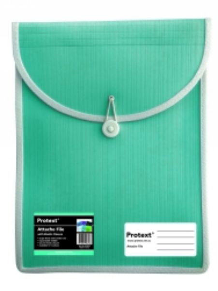 Picture of ATTACHE CASE PROTEXT FILE WITH ELASTIC CLOSURE AQUA