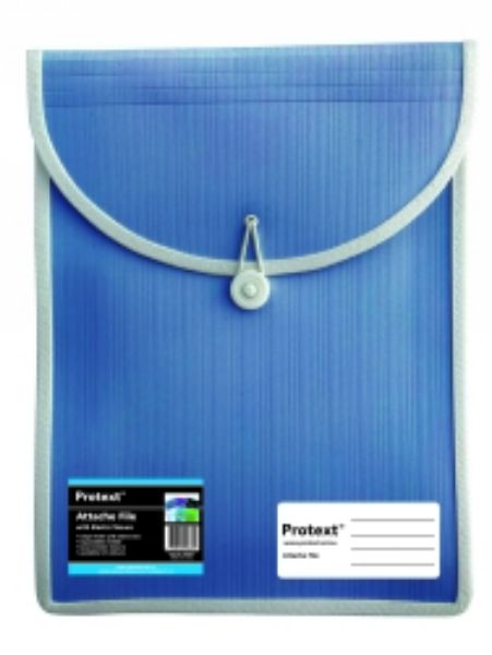 Picture of ATTACHE CASE PROTEXT FILE WITH ELASTIC CLOSURE BLUE