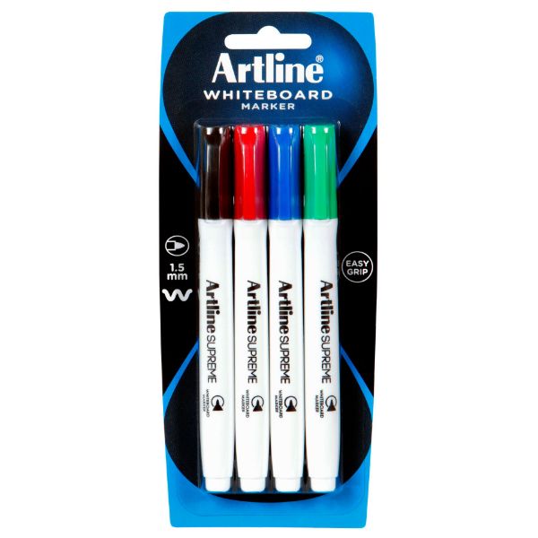 Picture of ARTLINE SUPREME WHITEBOARD MARKER ASTD 4PK