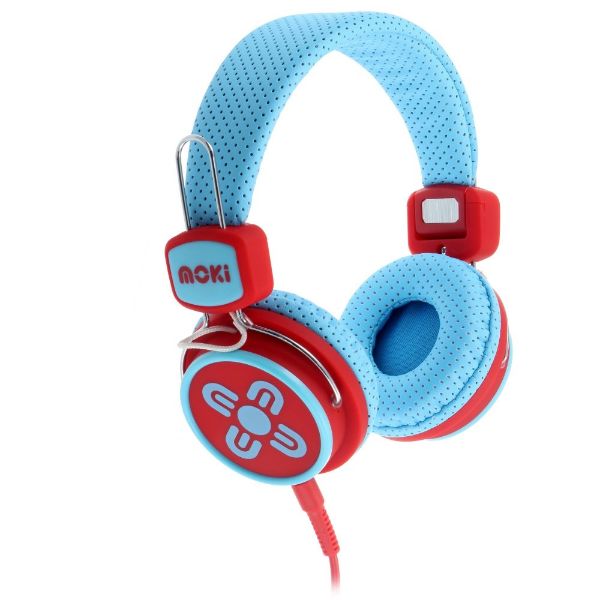 Picture of Moki Kids Safe Headphones - Blue & Red ACC HPSBR