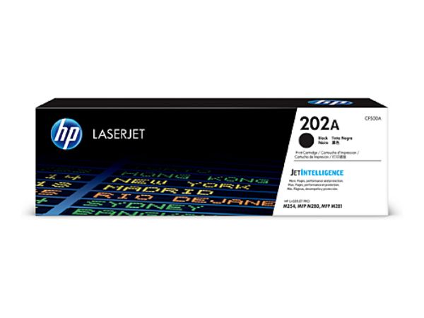 Picture of HP 202A Black Toner Cartridge CF500A - 1,400 pages