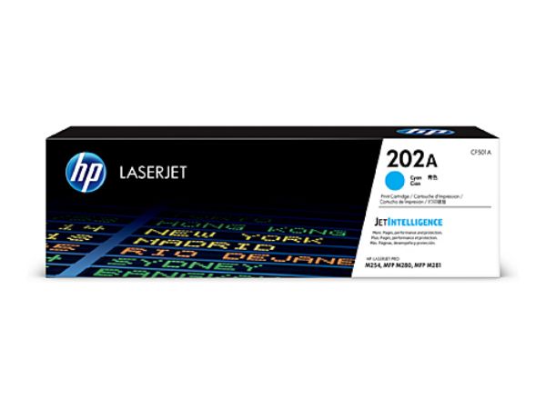 Picture of HP 202A Cyan Toner Cartridge CF501A - 1,300 pages