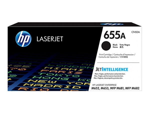 Picture of HP 655A  Black Toner Cartridge - 12,500 pages