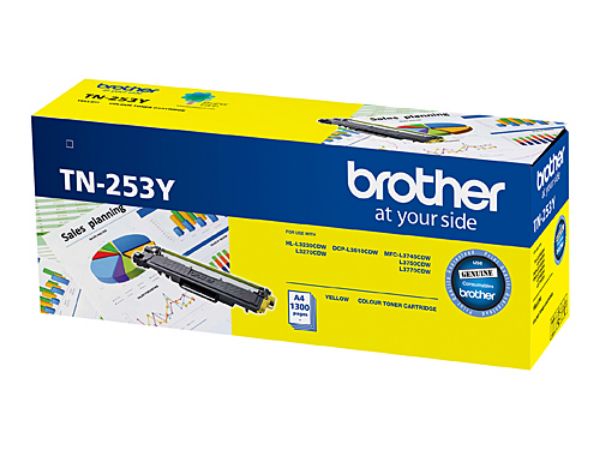 Picture of Brother TN253 Yellow Toner Cartridge - 1,300 pages
