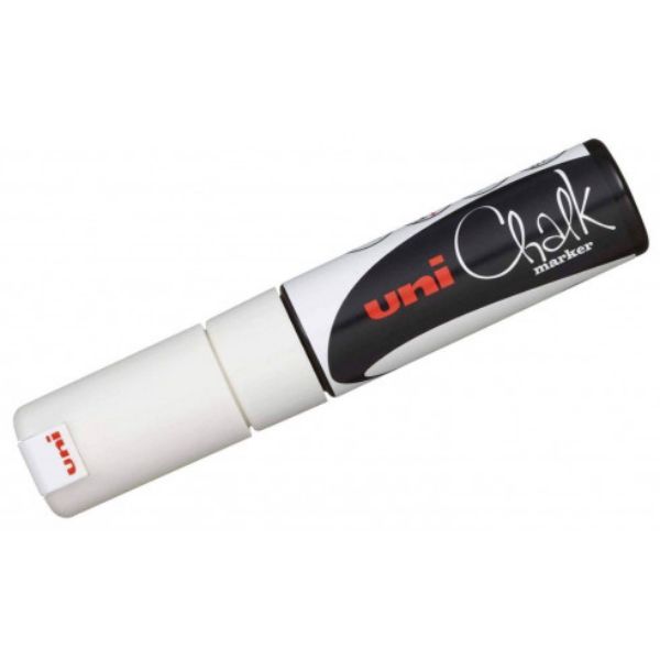 Picture of MARKER CHALK UNI 8MM CHISEL TIP WHITE