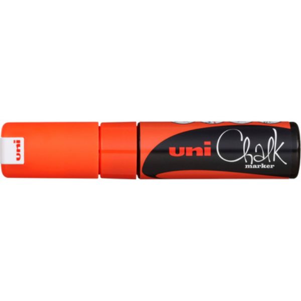 Picture of MARKER CHALK UNI 8MM CHISEL TIP FLUORO ORANGE