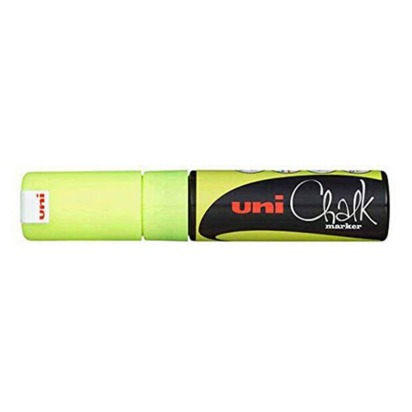 Picture of MARKER CHALK UNI 8MM CHISEL TIP FLUORO YELLOW