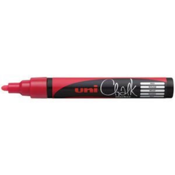 Picture of MARKER CHALK UNI 2.5MM BULLET TIP RED