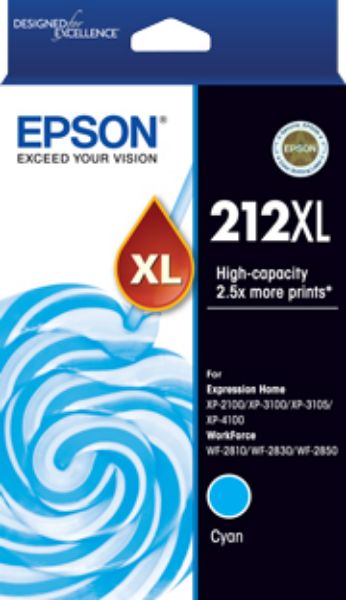 Picture of Epson 212XL - High Capacity - Cyan Ink Cartridge