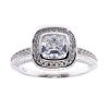 Picture of Sybella Jewellery Rhodium Square Ring Size 7