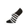 Picture of Bamboozld Invisible Sock - Striped Black & White Womens Size 2-8