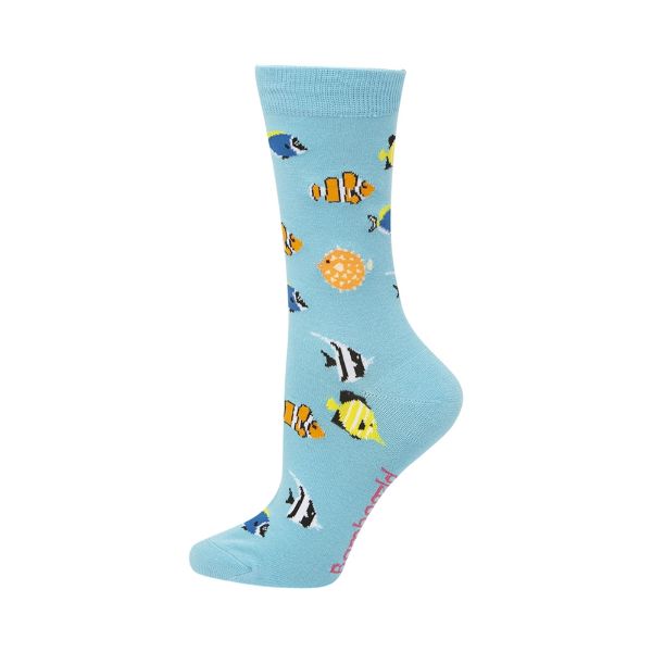 Picture of Bamboozld Sock - Aquarium Blue Womens Size 2-8