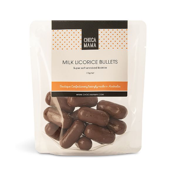 Picture of Chocamama Milk Soft Licorice Bullets 175g