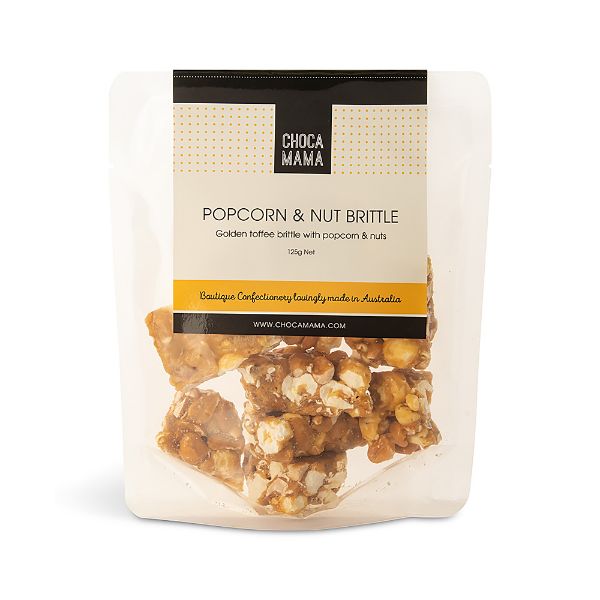 Picture of Chocamama Popcorn & Nut Brittle Bag 125g
