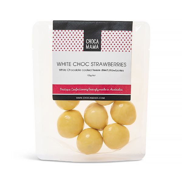 Picture of Chocamama White Choc Strawberries 125g