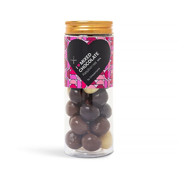 Picture of Asst Choc R/berry Jellies Cylinder 200g