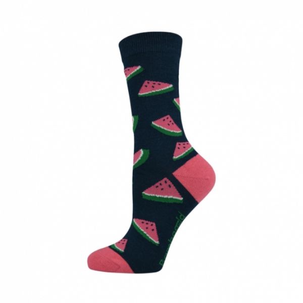 Picture of Bamboozld Sock - Melon Navy Womens Size 2-8