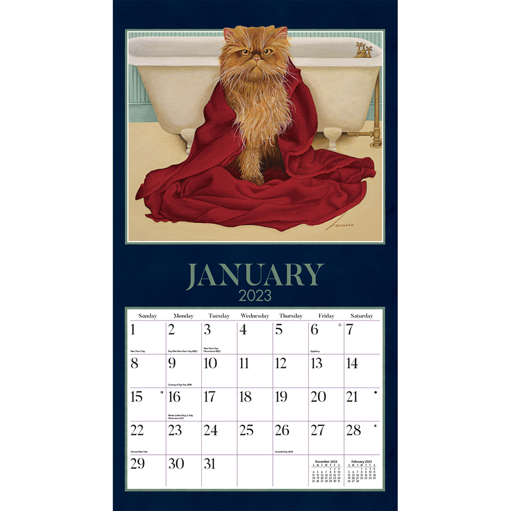 Lang Wall Calendar 2023 American Cat Nextra Dianella