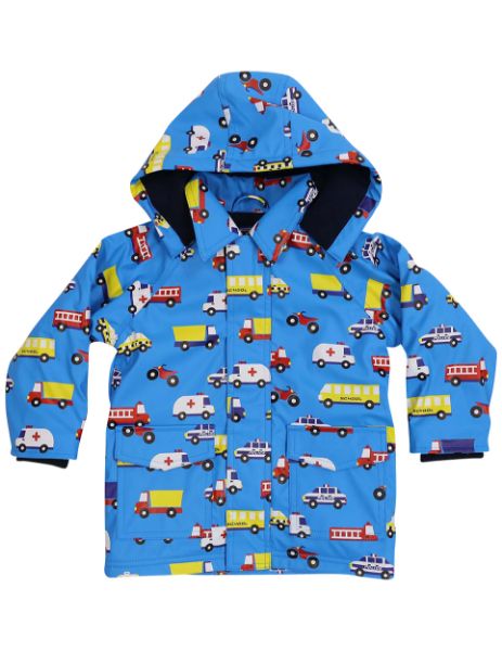 Picture of Korango Raincoat - Cars And Trucks Blue 2 year Old