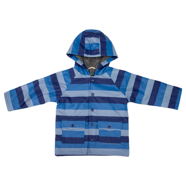 Picture of Korango Raincoat - Striped Navy 3Y