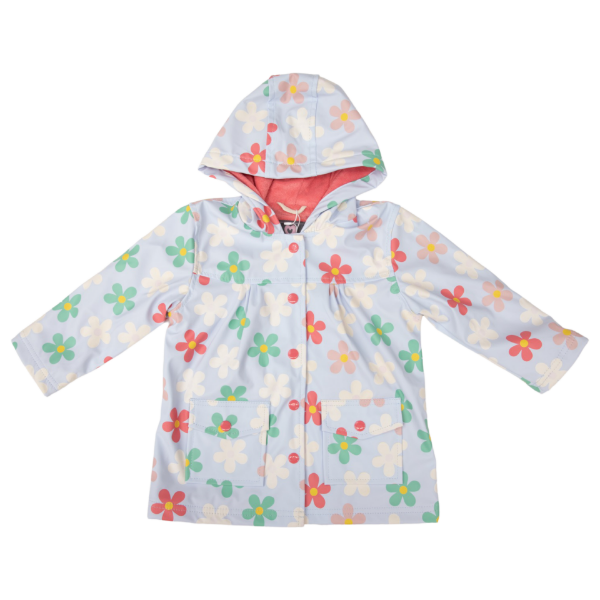 Picture of Korango Raincoat - Flower Colour Change Blue 3Y