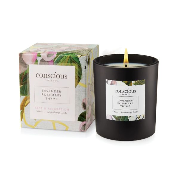 Picture of Conscious Candle Co. Lavender, Rosemary & Thyme Aromatherapy Candle 300mL