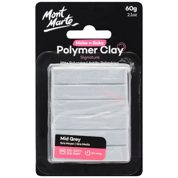 Picture of M.M. Make n Bake Polymer Clay 60g - Light Grey