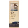 Picture of Mont Marte Oil Brush Set Taklon in wood Brush Box 7pc