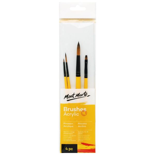 Picture of Mont Marte  Gallery Series Brush Set Acrylic 4pc