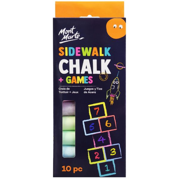 Picture of Mont Marte Sidewalk Chalk and Games 10pc