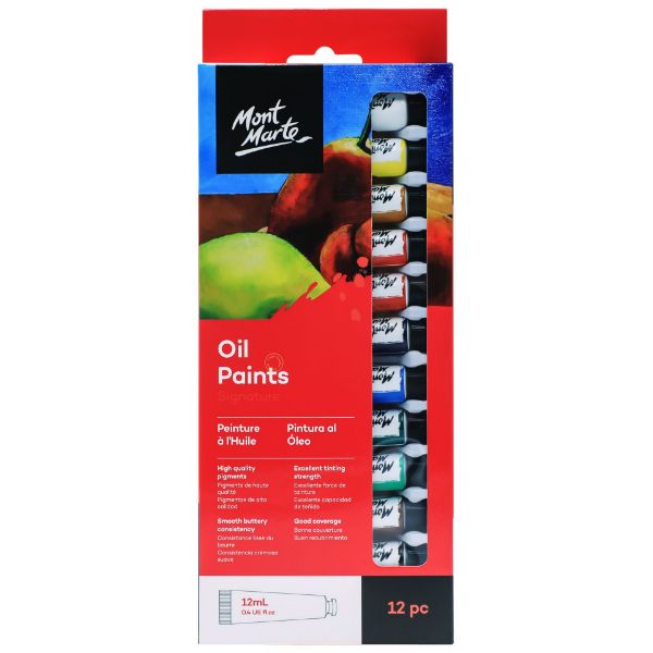 Picture of Mont Marte Oil Paint Set 12pc x 12ml