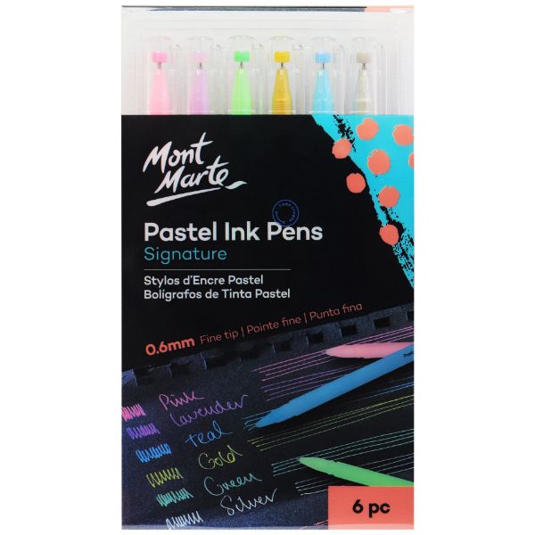 Picture of Mont Marte Pastel Ink Pens Fine Tip 6pc