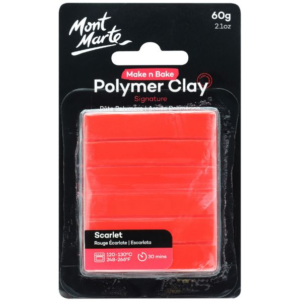 Picture of Mont Marte Make n Bake Polymer Clay 60g - Scarlet