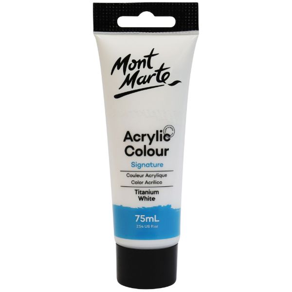 Picture of .Mont Marte Acrylic Colour Paint 75ml - Titanium White