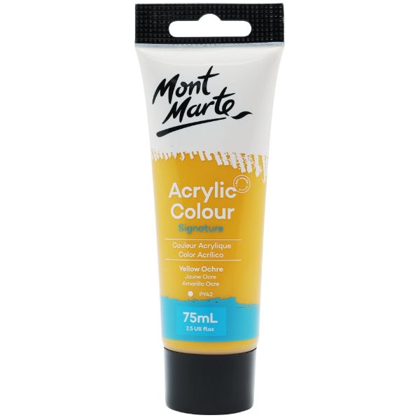 Picture of Mont Marte Acrylic Colour Paint 75ml - Yellow Ochre