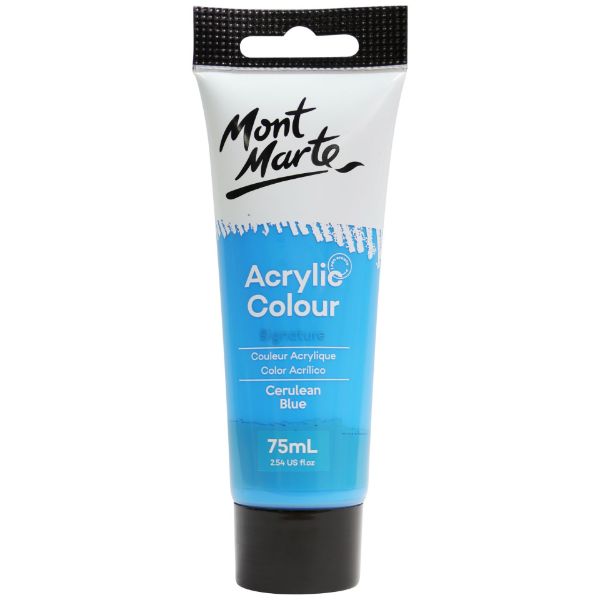 Picture of Mont Marte Acrylic Colour Paint 75ml - Cerulean Blue