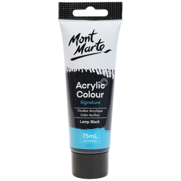 Picture of Mont Marte Acrylic Colour Paint 75ml - Lamp Black