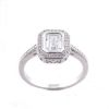 Picture of Sybella Jewellery Rhodium Micro Pave baguette Ring