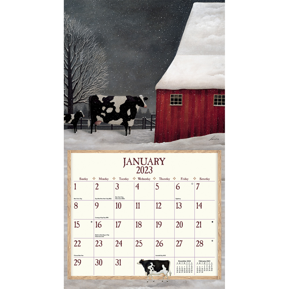 Lang Wall Calendar 2023 Cows Cows Cows Nextra Dianella