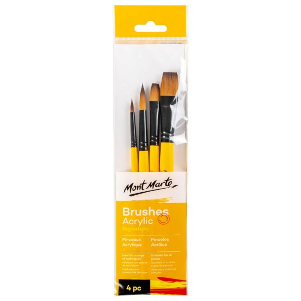 Picture of Mont Marte Gallery Series Brush Set Acrylic 4pc