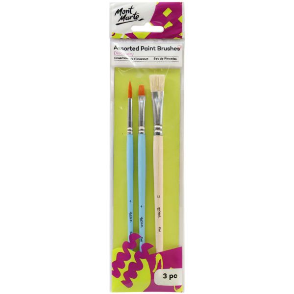 Picture of Mont Marte Assorted Paint Brushes Discovery 3pc