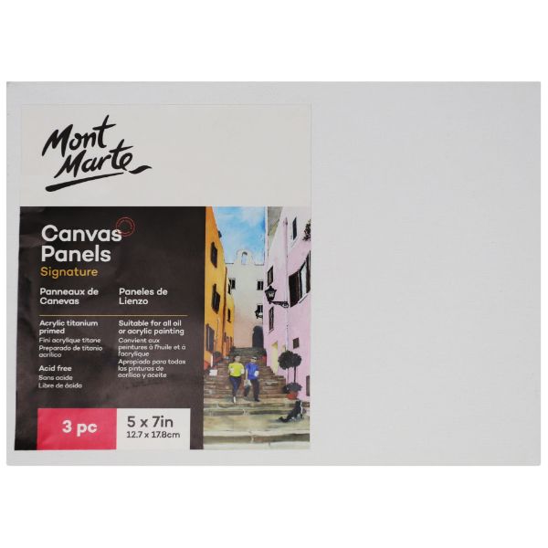 Picture of Mont Marte Canvas Panels Pack 3 12.7x17.8cm