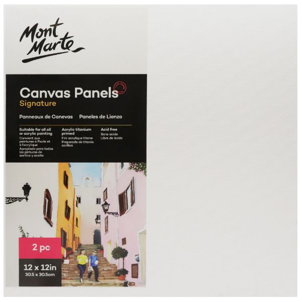 Picture of Mont Marte Canvas Panels Pack 2 30.5x30.5cm