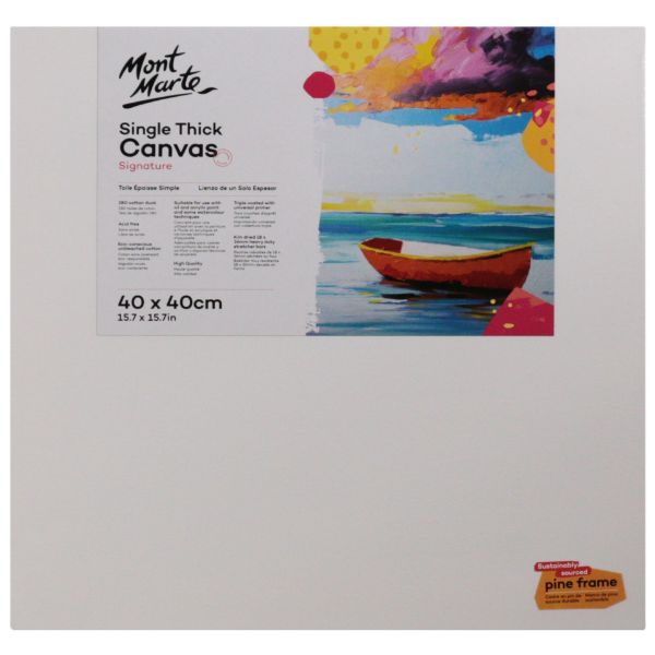 Picture of Mont Marte Signature Canvas Pine Frame Single Thickness 40 x 40 cm