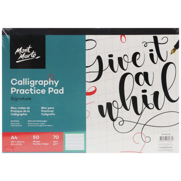 Picture of Mont Marte Calligraphy Practice Pad A4 50 sheet