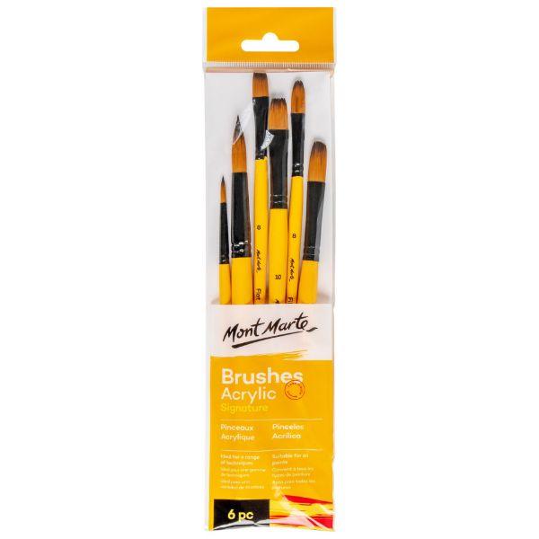 Picture of Mont Marte Gallery Series Brush Set Acrylic 6p